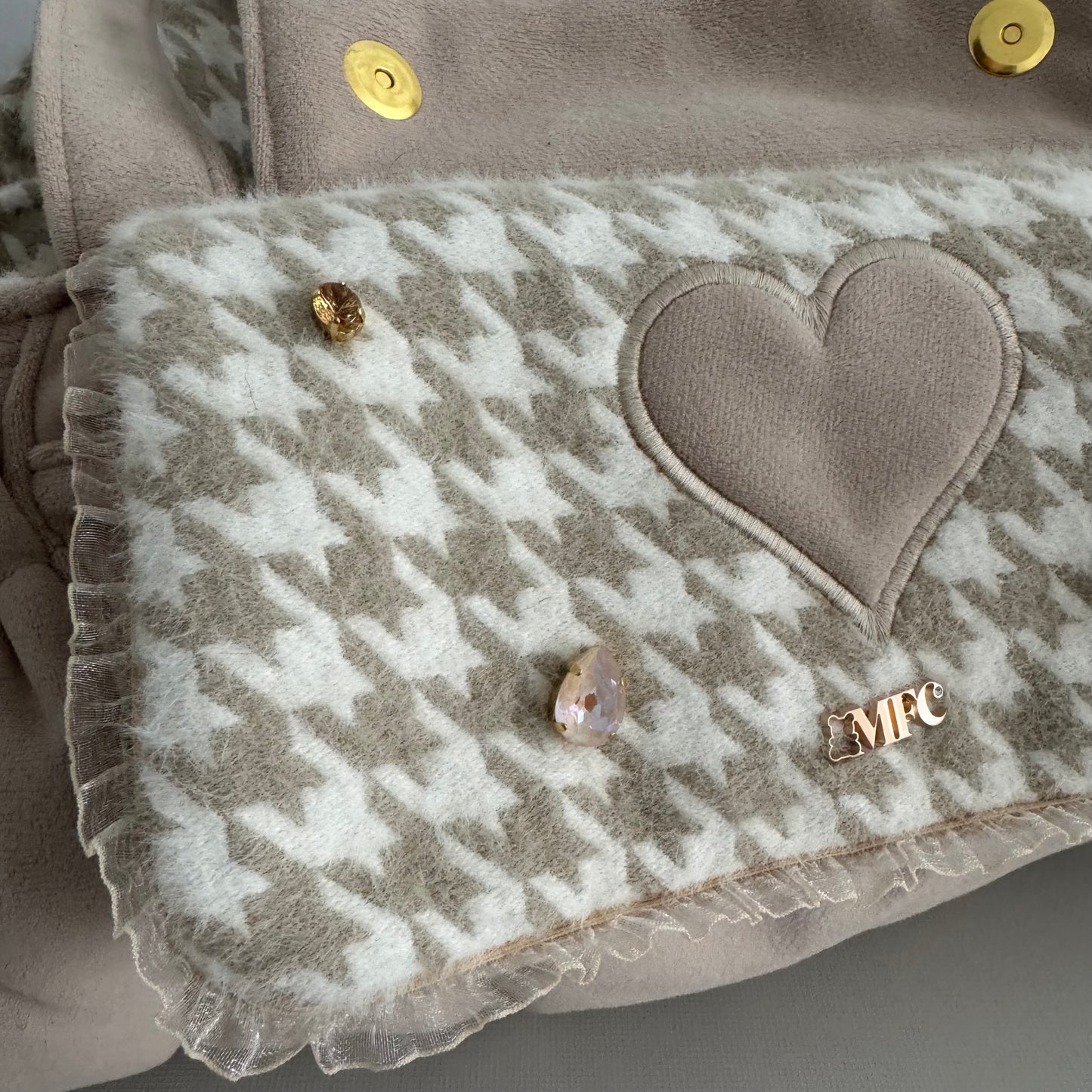 Sac de transport pour chien Stella motif pied de poule