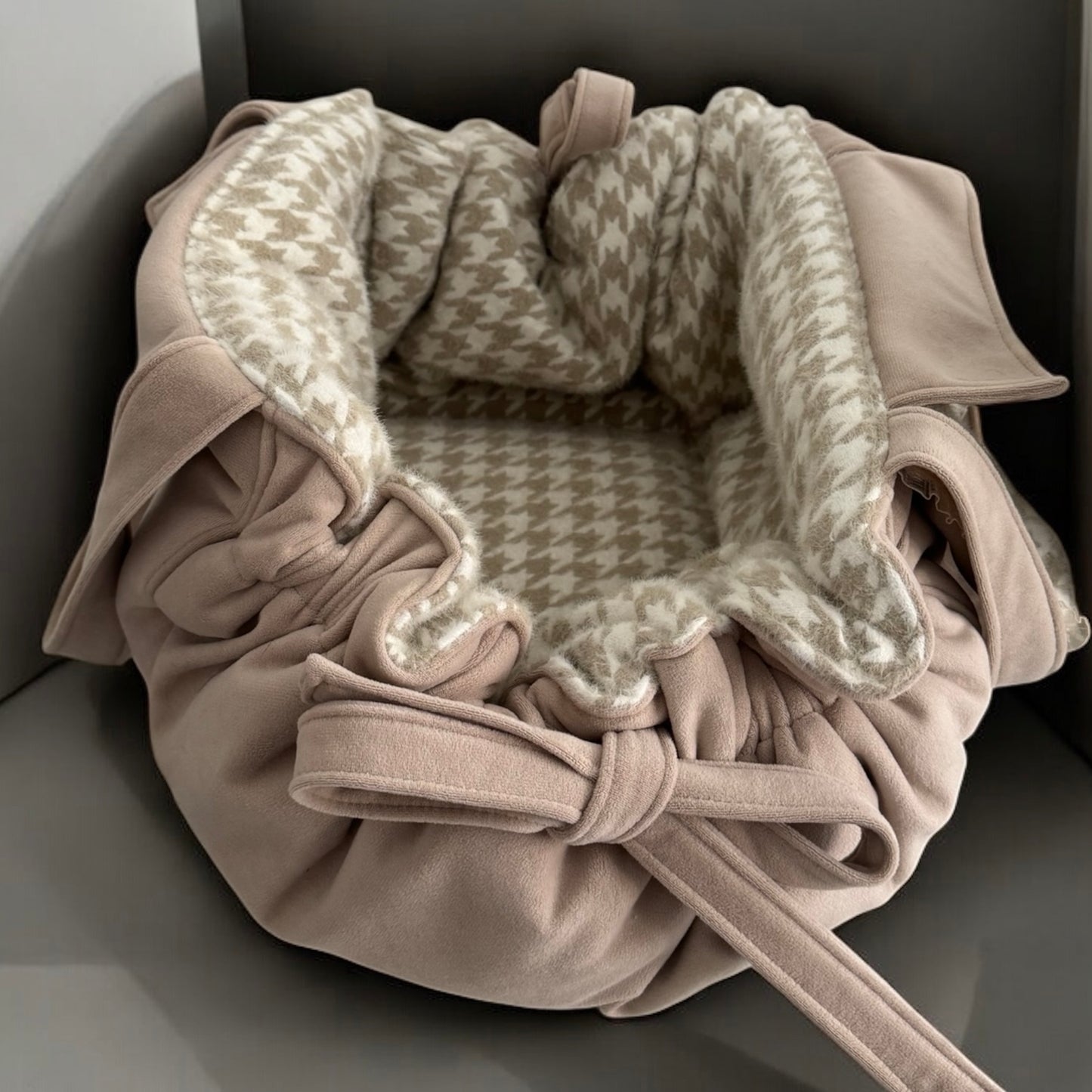 Sac de transport pour chien Stella motif pied de poule