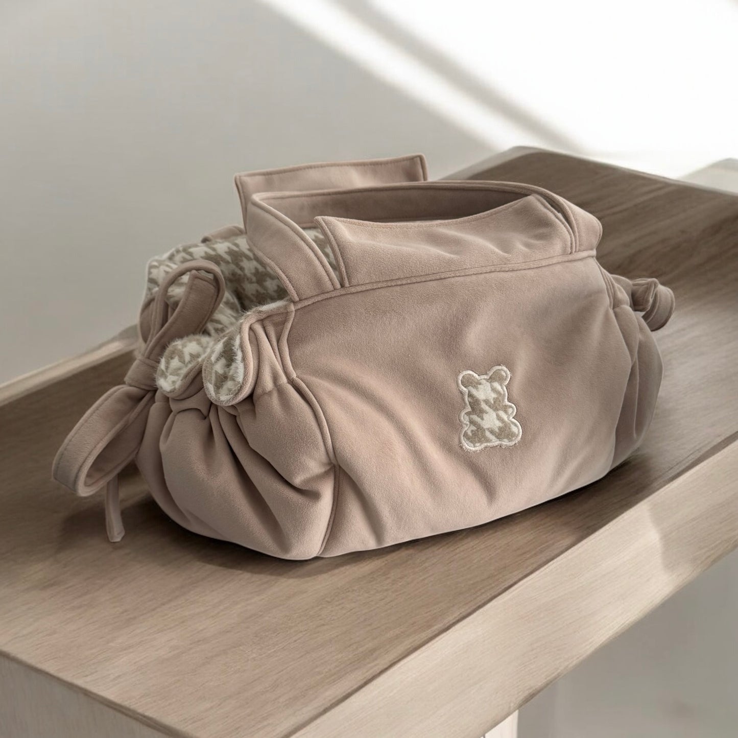 Sac de transport pour chien Stella motif pied de poule