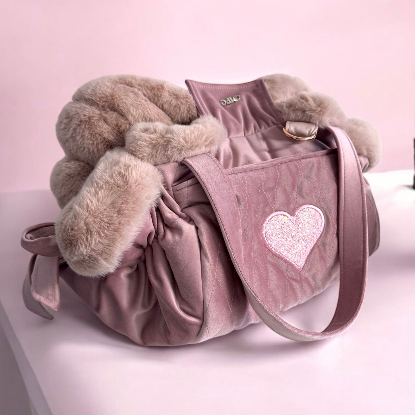 Sac pour chien de luxe Stella en velours - Heart édition