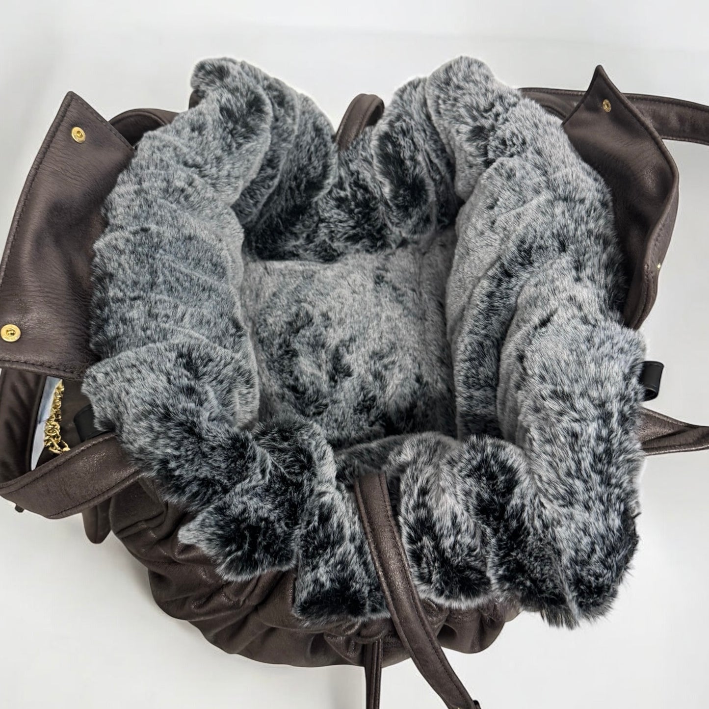 Sac de transport pour chien Stella hiver noir maronné