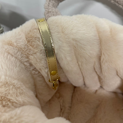 Sac de transport pour chien cabas en bouclettes et fausse fourrure