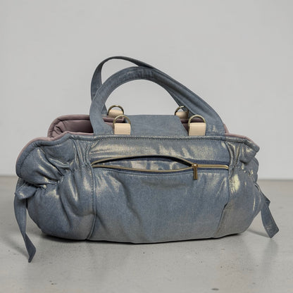 Sac de transport pour chien Stella été denim et lilas