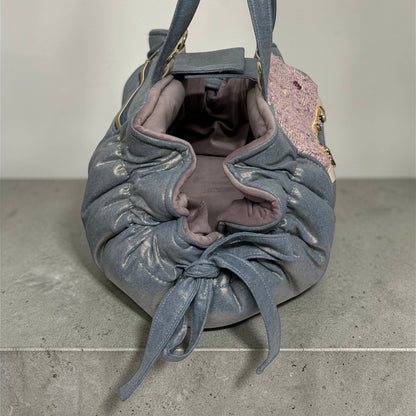 Sac de transport pour chien Stella été denim et lilas