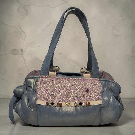 Sac de transport pour chien Stella été denim et lilas