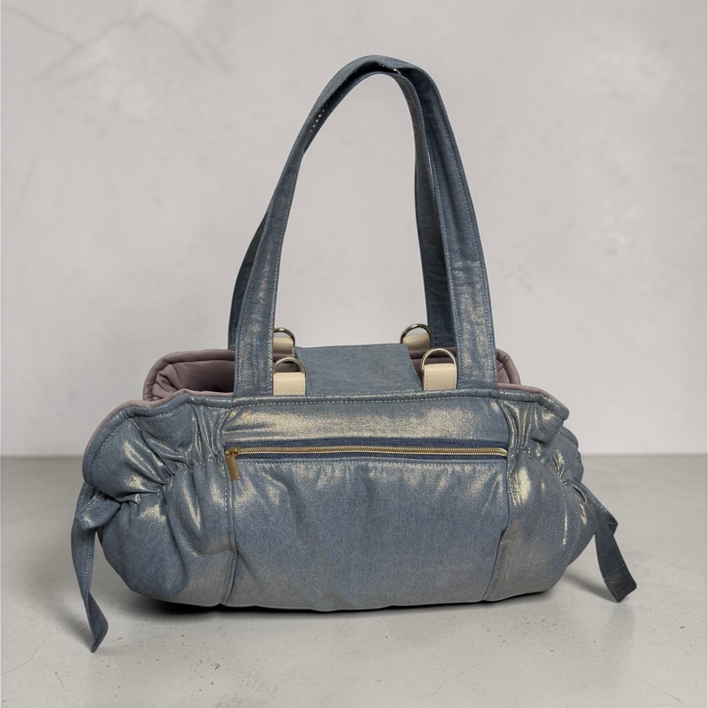 Sac de transport pour chien Stella été denim et lilas