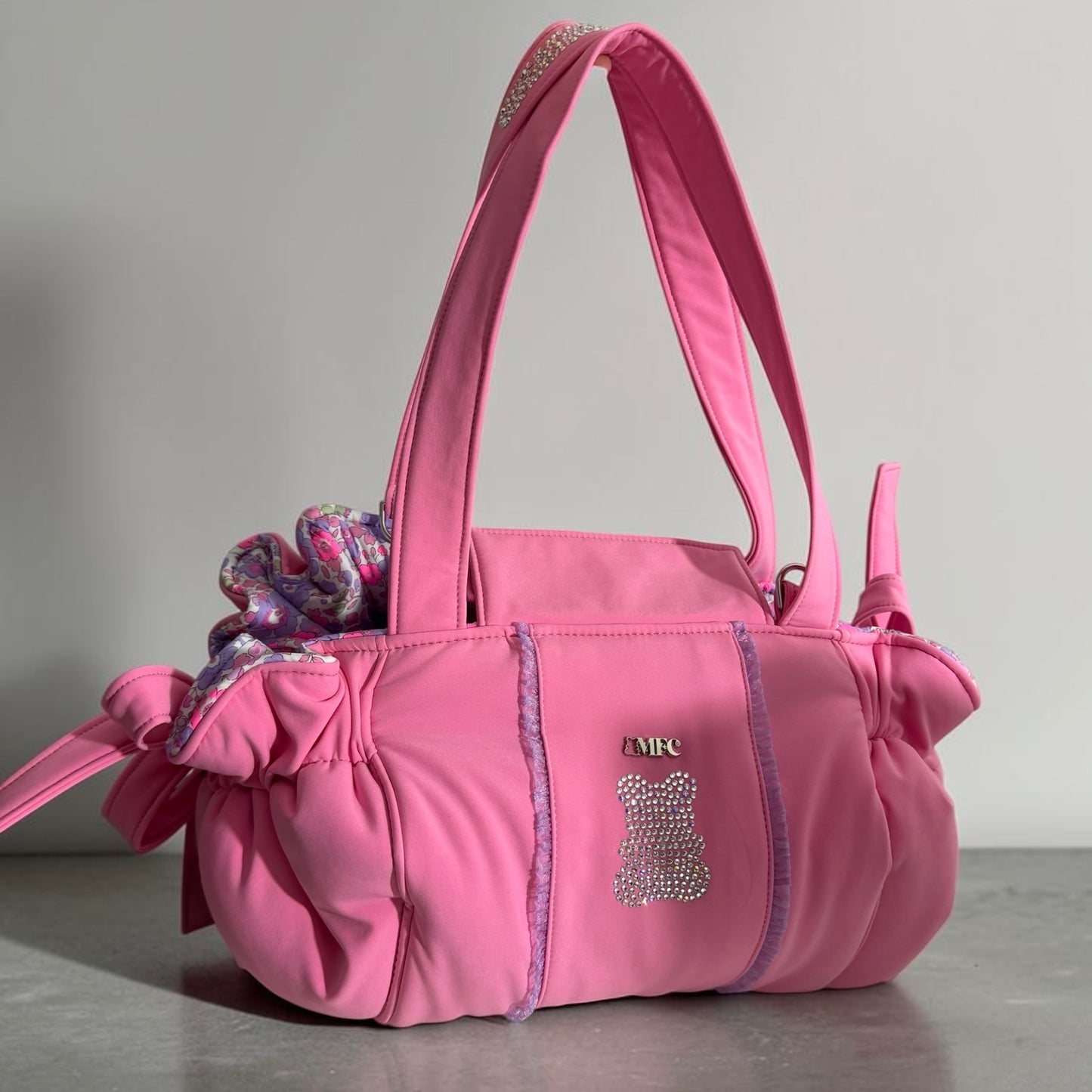 Sac de transport pour chien Stella été rose - Liberty - Édition limitée à 3 exemplaires