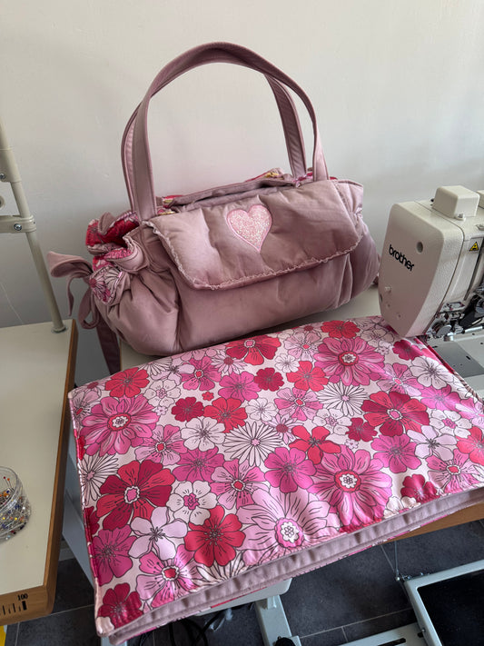 Sac de transport pour chien Stella été rose fleuri - Edition limitée