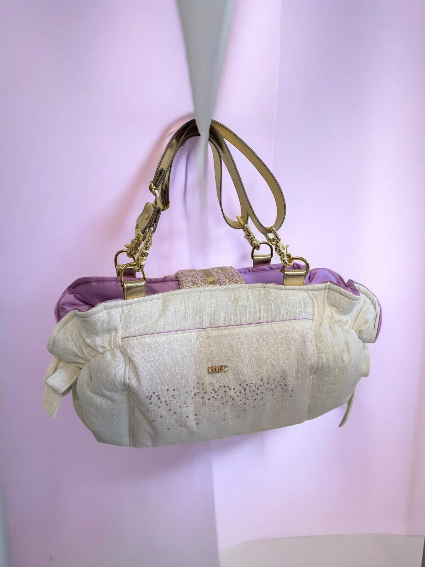 Sac de transport pour chien Stella été en lin et tweed