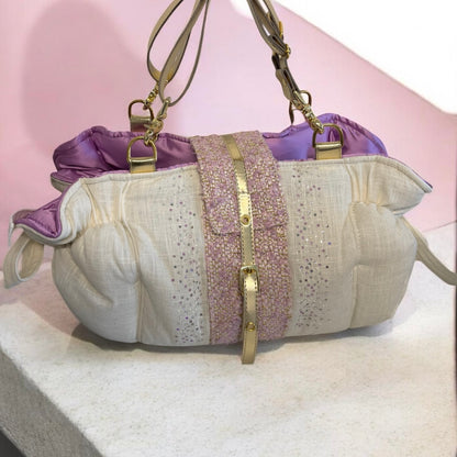 Sac de transport pour chien Stella été en lin et tweed